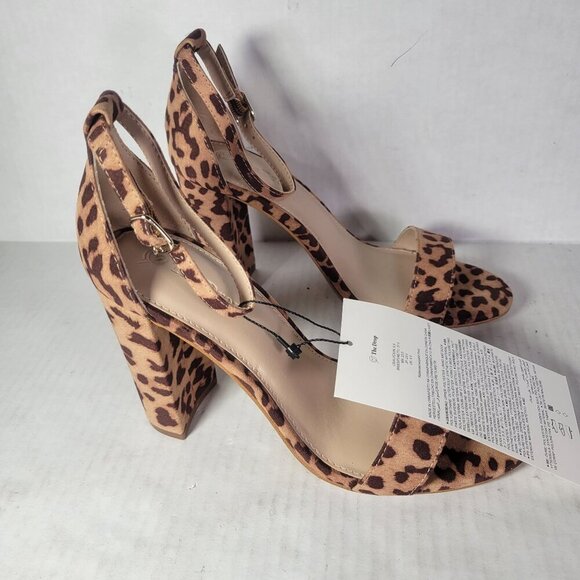 The Drop Rebecca Leopard Print Open Toe 4" Block Heel Sandals Size 6.5 - Picture 8 of 9